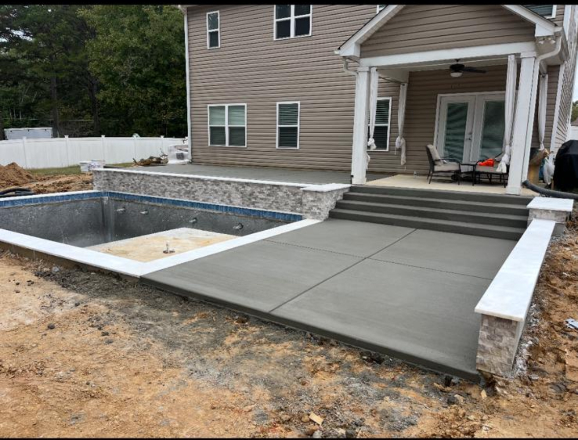 Pool deck concrete Charlotte NC