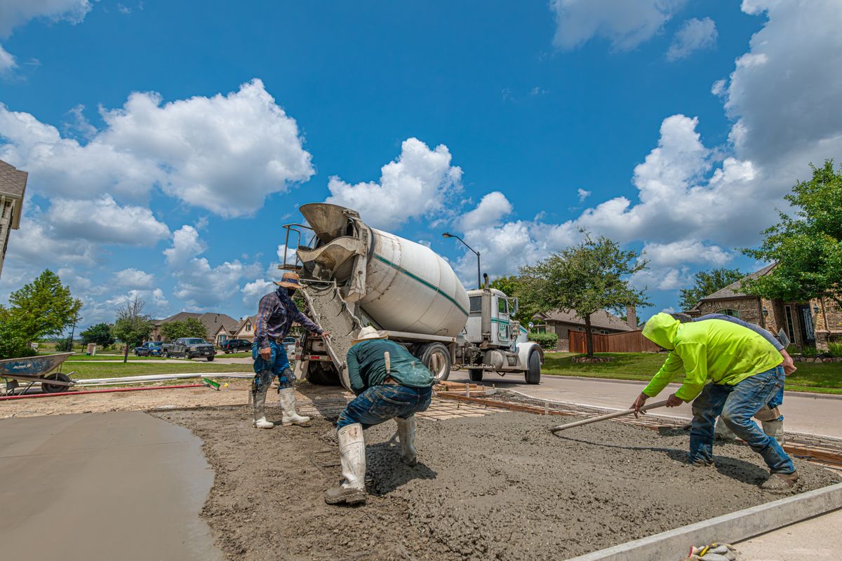 Concrete driveway example finish