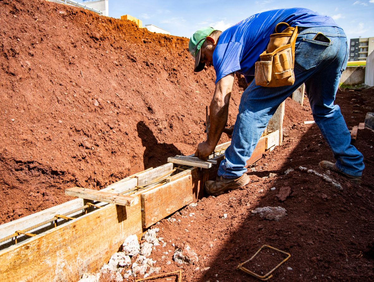 Concrete footing example finish